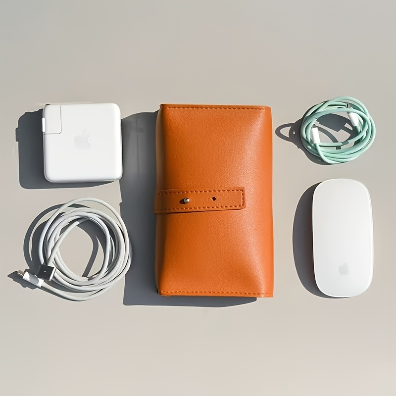 1pc Leather Tech Organizer Pou - đánh giá và giá Tech Accessories Travel Organizer Pouch