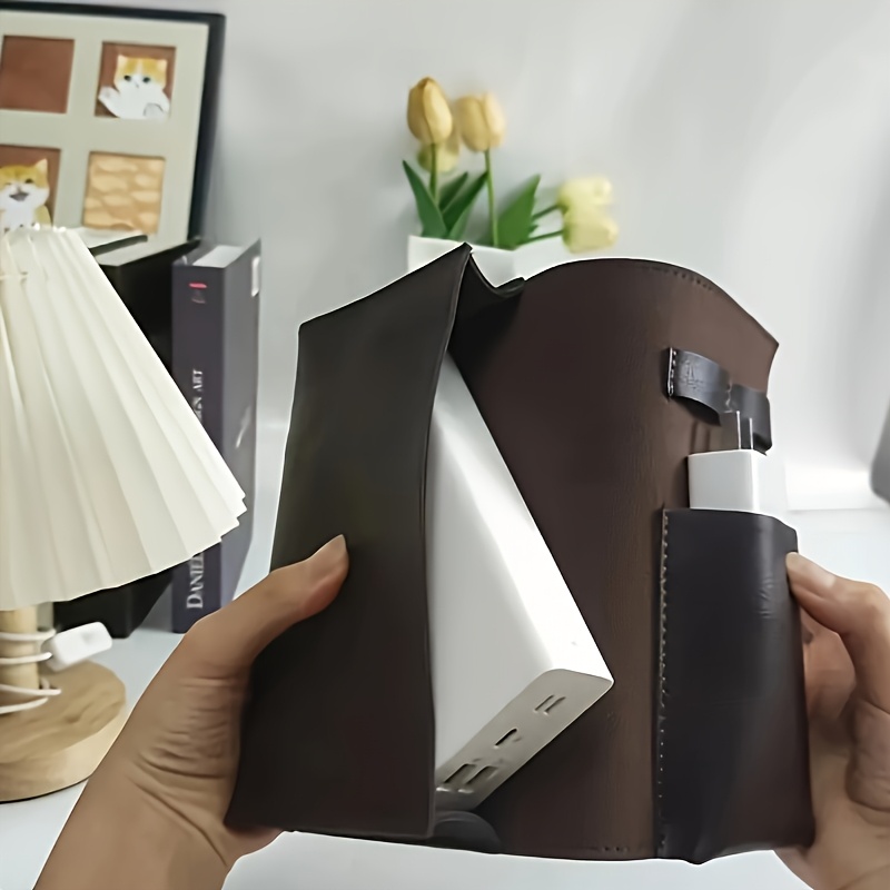 1pc Leather Tech Organizer Pou - đánh giá và giá Tech Accessories Travel Organizer Pouch